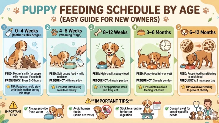 Puppy Feeding Schedule by Age